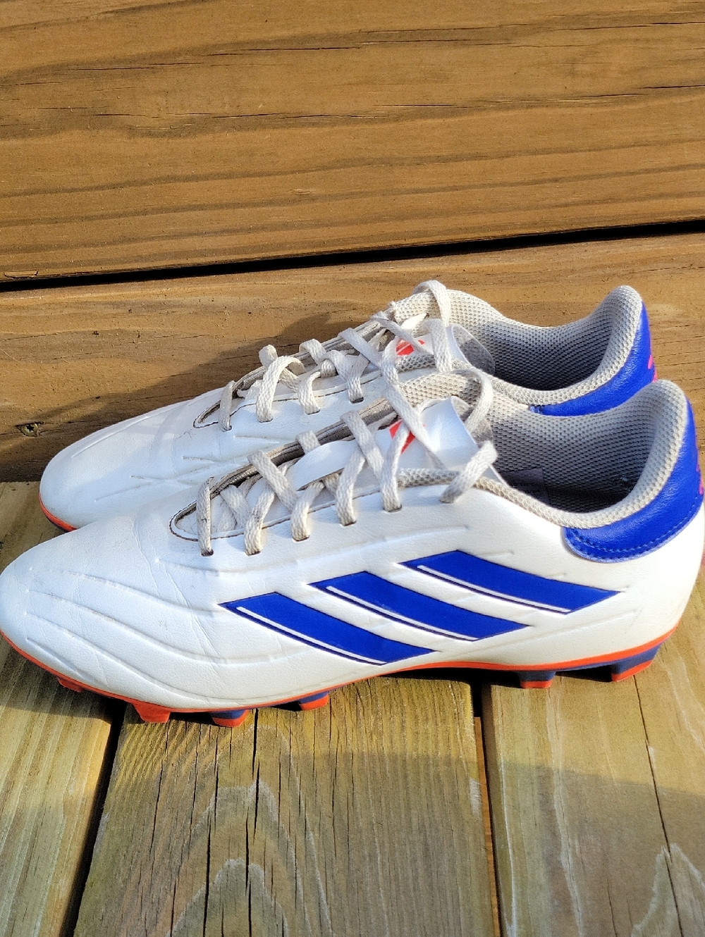 Adidas Copa Pure White & Blue Soccer Cleats